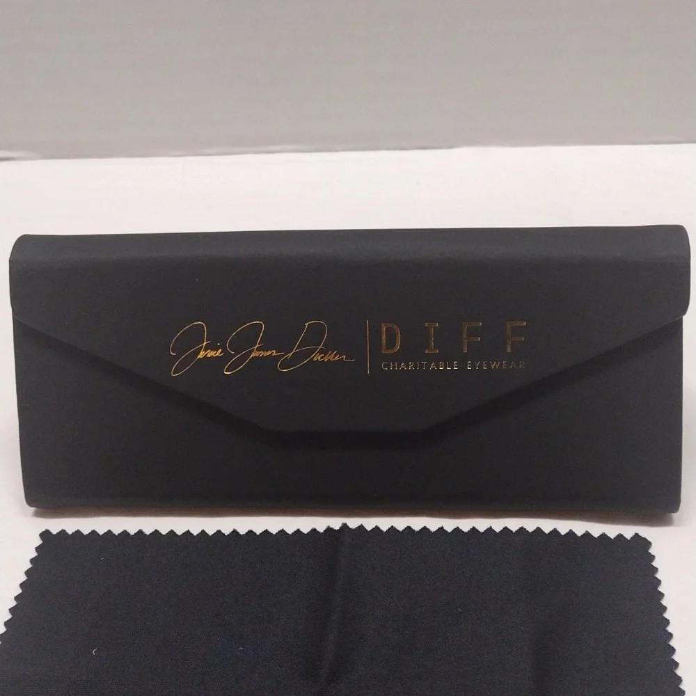 Diff Charitable Black Eyewear Cleaning Cloth Foldable Triangle Case Only EC#43 - Picture 2 of 12